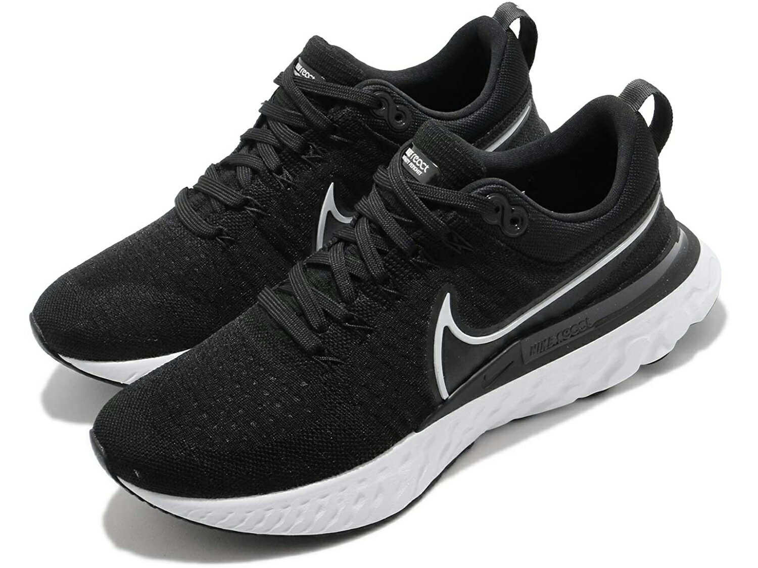 NIKE REACT INFINITY RUN FK 2ナイキ リアクト インフィニティ ラン FK フライニット 2 メンズ ランニング シューズBLACK/WHITE-IRON GREY 21-07-0186#70