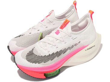 NIKE WMNS AIR ZOOM ALPHAFLY NEXT% FKナイキ ウィメンズ エア ズーム アルファフライ ネクスト% フライニット 白黒ピンク WHITE/BLACK-MUTI 21-08-0174#100