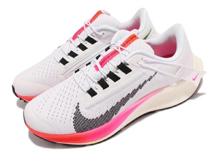 NIKE W AIR ZOOM PEGASUS 38 FLYEASEナイキ エア ズーム ペガサス 38 レディース ランニング シューズWhite/Gray/Pink Blast/Black 21-09-08169#70