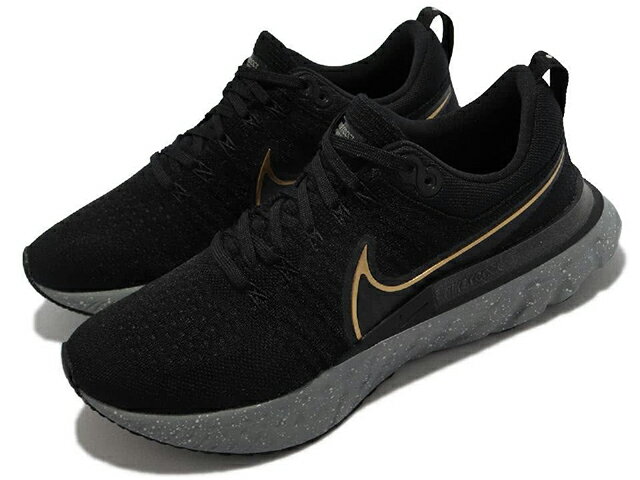 NIKE REACT INFINITY RUN FK 2ナイキ リアクト インフィニティ ラン FK フライニット 2 メンズ ランニング シューズBLACK GOLD GREY 21-11-T#70