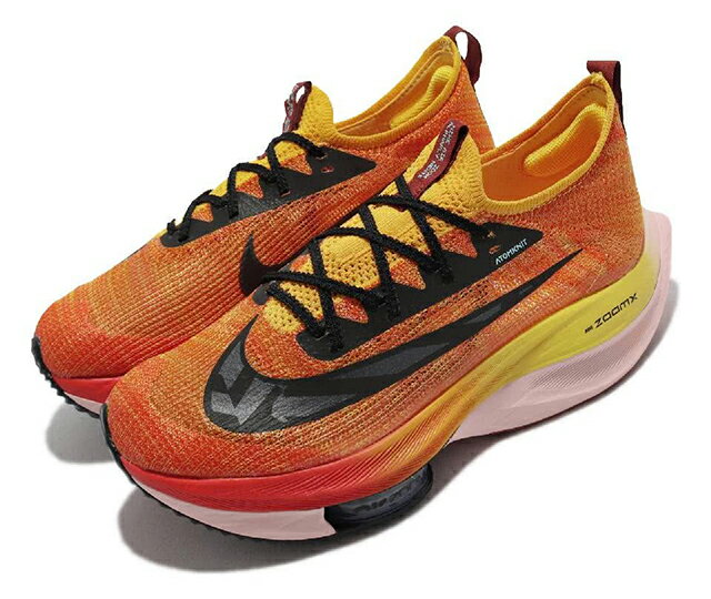 NIKE AIR ZOOM ALPHAFLY NEXT%ナイキ エア ズーム アルファフライ ネクスト% メンズ ランニング シューズORANGE BLACK22-03-T#100 -J