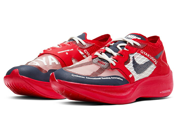 NIKE ZOOMX VAPORFLY NEXT% GYAKUSOUナイキ ズームX ヴェイパーフライ ネクスト％ ギャクソウ  赤黒紺 university red/blackened blue