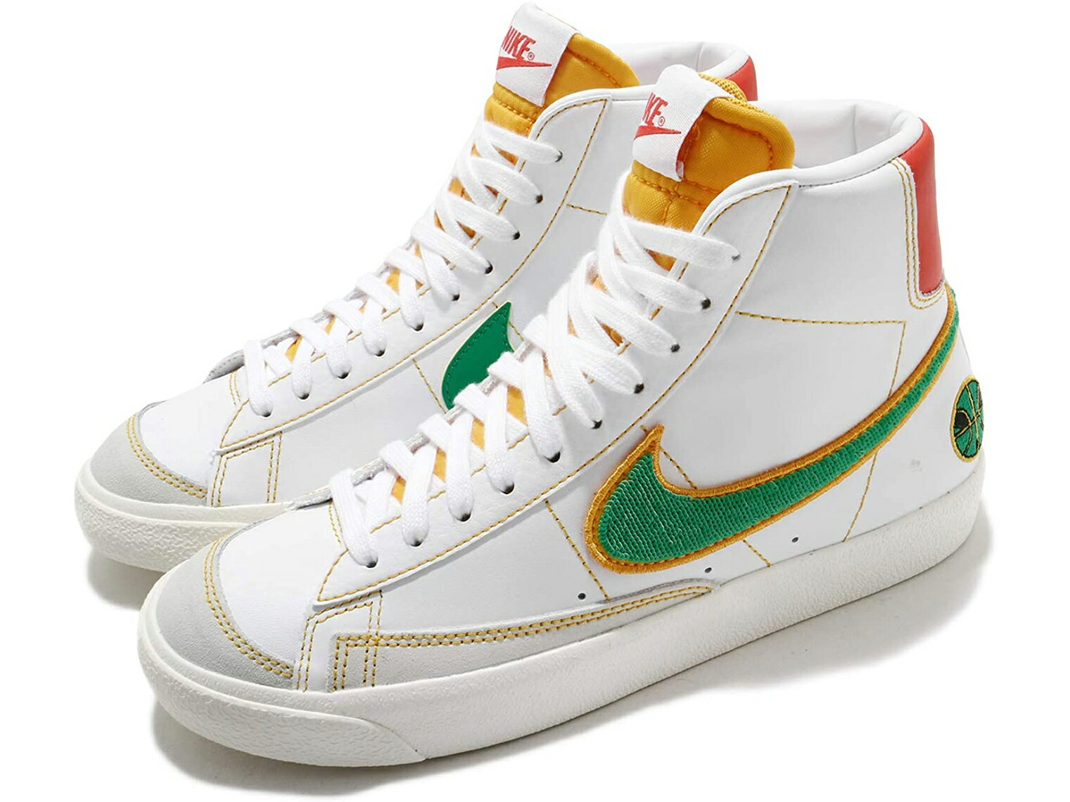 NIKE BLAZER MID 039 77 VNTG (GS)【RAYGUNS】ナイキ ブレザー ミッド 77 ビンテージ【レイガンズ】白オレンジ緑 White/Stadium Green/Team Orange/University Gold