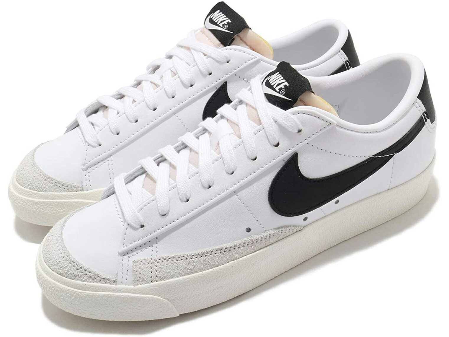 NIKE W BLAZER LOW 77ナイキ ブレザ ロー 77 レディース カジュアル シューズWHITE/BLACK-SAIL-WHITE 21-05-0219 70