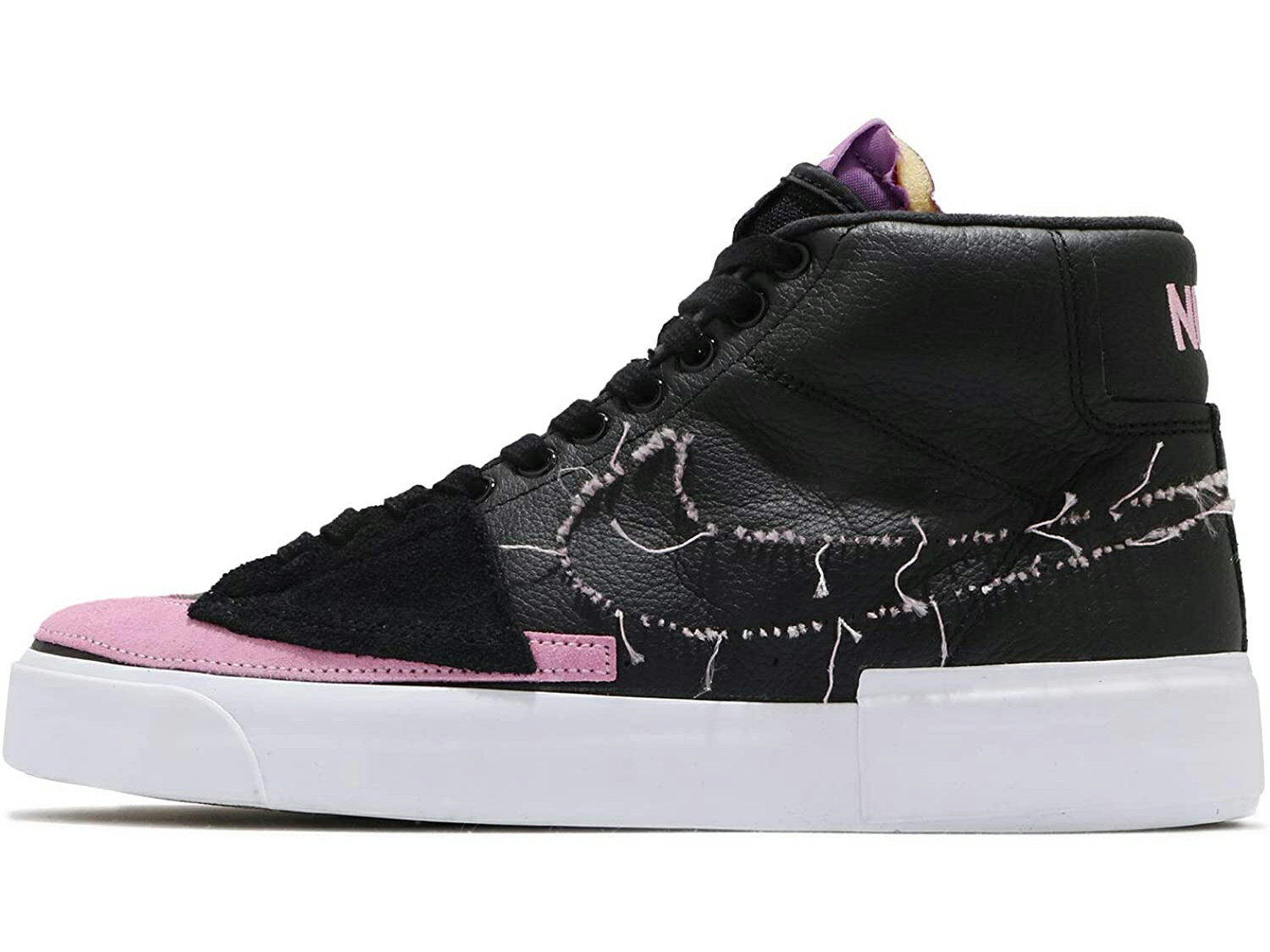 NIKE SB ZOOM BLAZER MID EDGE Lナイキ SB ズーム ブレザ ミッド エッジ L メンズ スケートボード シューズBLACK/PINK RISE-WHITE 21-05-0247#70