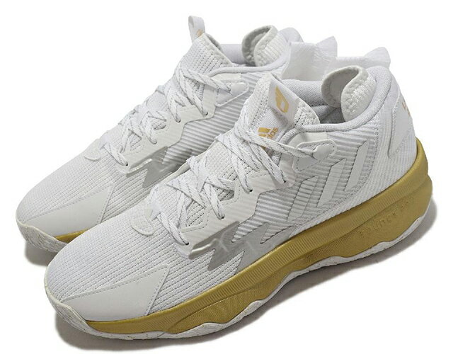 ADIDAS DAME 8アディダス メンズ バスケットボール シューズWHITE SILVER GOLD 22-05-S#70