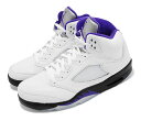 NIKE AIR JORDAN 5 RETROナイキ エア ジョーダン 5 レトロ白黒紫 WHITE/DARK CONCORD-BLACK. 22-10-S#100