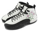 NIKE AIR JORDAN 12 RETRO GS ナイキ キッズ、レディースシューズ WHITE BLACK 23-04-S#70