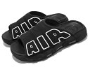 NIKE WMNS AIR MORE UPTEMPO SLIDEナイキ ウィメンズ エア モア アップテンポ スライド黒白 BLACK/WHITE