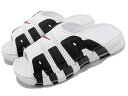 NIKE AIR MORE UPTEMPO SLIDEiCL GA A Abve| XCh WHITE/BLACK