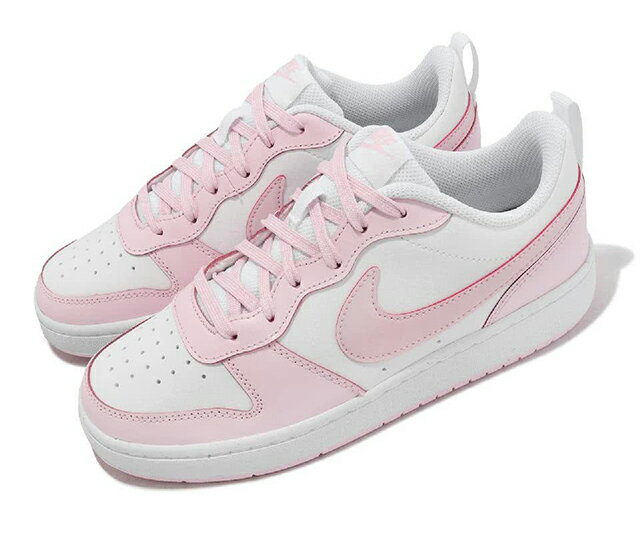 NIKE COURT BOROUGH LOW RECRAFT GSナイキ コート バーロウ ロー リクラフト GS ピンクホワイト PINK/WHITE 23-10-S #70