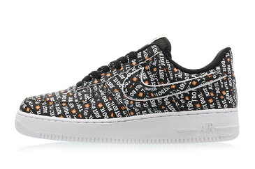 NIKE AIR FORCE1 07 PRM JDI【JUST DO IT】ナイキ エア フォース 1 07 LV8 JDI 黒白BLACK/BLACK-WHITE-TOTAL ORANGE