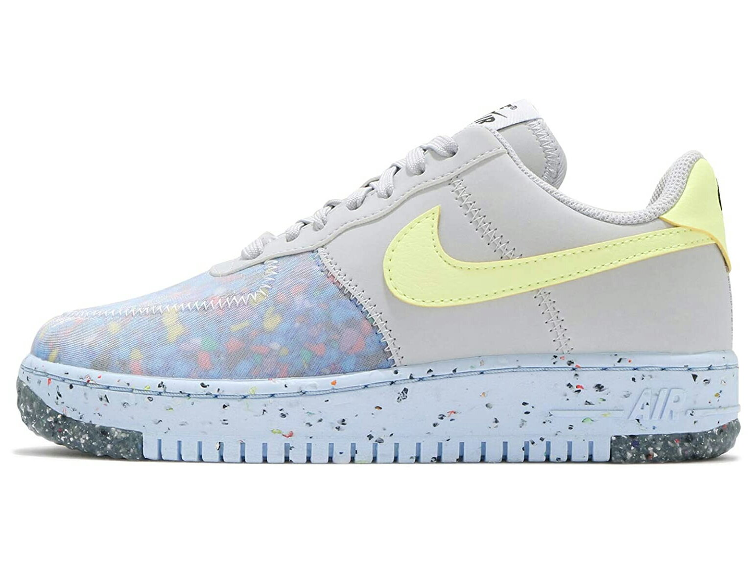 NIKE W AIR FORCE 1 CRATERナイキ エア フォース 1 クレーター レディース カジュアル シューズPURE PLATINUM/BARELY VOLT-SUMMIT WHITE 20-10-0131#80