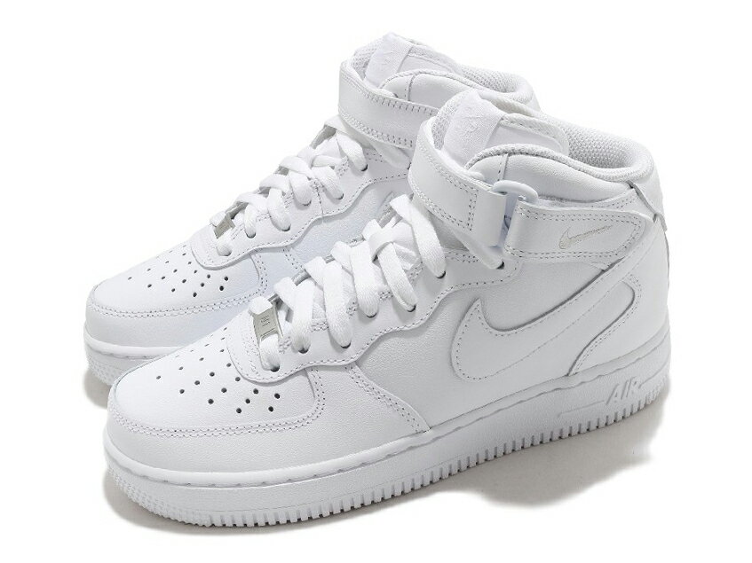 NIKE WMNS AIR FORCE 1 07 MIDナイキ エア フォース 1 ミッド レディース カジュアル シューズ白白 WHITE 21-02-0310#80 -J