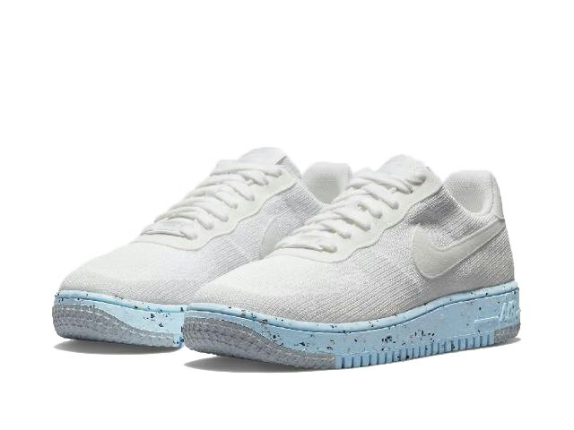 NIKE WMNS AIR FORCE 1 CRATER FLYKNITナイキ ウィメンズ エア フォース 1 クレーター フライニット レディース カジュアル シューズ白白 WHITE/WHITE-PURE PLATINUM