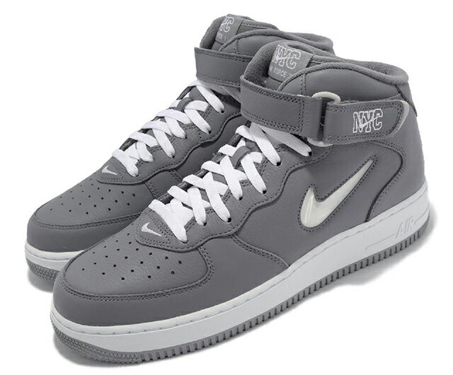 NIKE AIR FORCE 1 MID QS NYC ナイキ エア フォース 1 ミッド QS【ニューヨークシティー】灰白 COOL GREY/WHITE-METALLIC SILVER -J