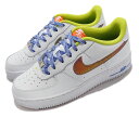 NIKE AIR FORCE 1 LV8 GS iCL GA tH[X 1 LV8 GS}` White/multi-color-medium blue