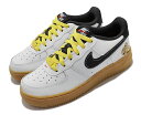 NIKE AIR FORCE 1 LV8 GS ナイキ エア フォース 1 LV8 GS白黒黄ガム WHITE/BLACK/YELLOW 22-01-T 80