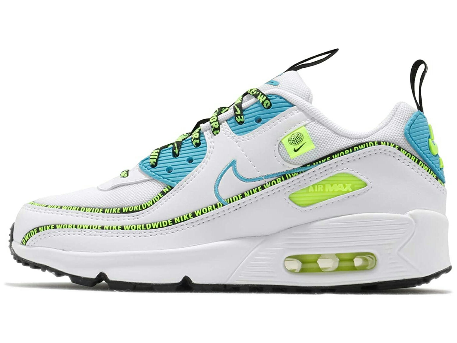 NIKE AIR MAX 90 SE2 (GS) 【Worldwide】ナイキ エア マックス 90 SE【ワールドワイド】白青黒黄 WHITE/BLUE FURY-BLACK-VOLT -J