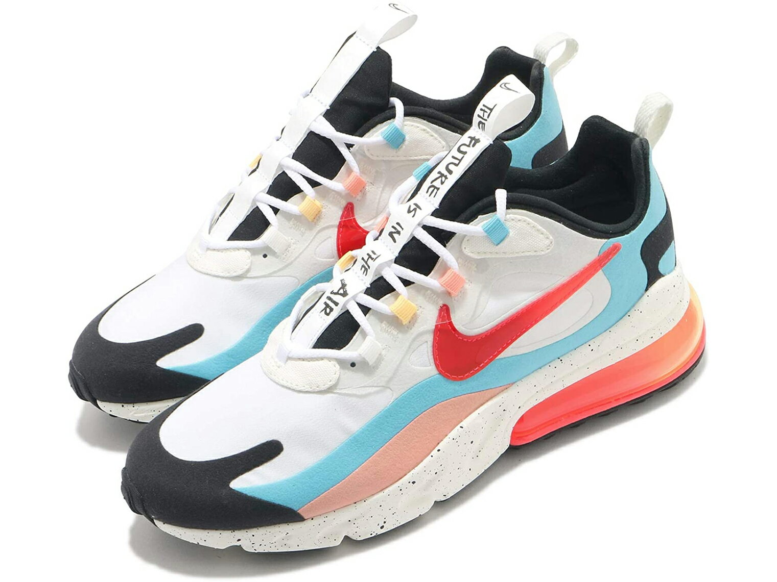 NIKE AIR MAX 270 REACT Future Is In The Airナイキ エア マックス 270 リアクト メンズ カジュアル シューズWHITE/INFRARED-SUMMIT WHITE 21-01-0255#70