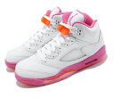 NIKE AIR JORDAN 5 RETRO GS ナイキ キッズ、レディースシューズ ORANGE PINK 23-01-S #70