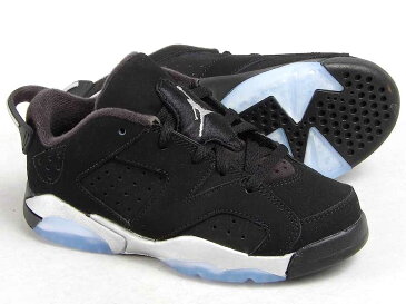 NIKE JORDAN 6 RETRO LOW BP(PS)ナイキ ジョーダン 6 レトロ ロー キッズ黒白銀