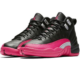 NIKE Air Jordan 12 Retro GG Deadly Pinkエアジョーダン 12 レトロ GG キッズ バスケットボール シューズBLACK/DEADLY PINK-METALLIC SILVER