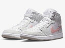 NIKE WMNS AIR JORDAN 1 MID SEiCL EBY GA W[_ 1 ~bh SEDsN LIGHT IRON ORE -J