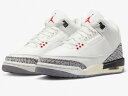 NIKE AIR JORDAN 3 RETRO GS 【WHITE CEMENT REIMAGINED】ナイキ エア ジョーダン 3 レトロ GS【ホワイトセメント リイマジンド】白灰赤 SUMMIT WHITE/FIRE RED/BLACK/CEMENT GREY