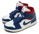 NIKE WMNS AIR JORDAN 1 MID iCL fB[XJWAV[YBLUE GYM RED 23-09-S#100