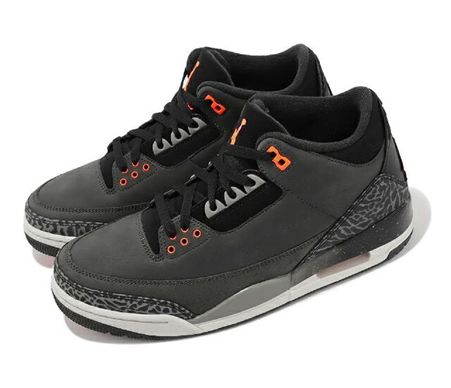 NIKE AIR JORDAN 3 RETROナイキ メンズ バスケットボール シューズGREY ORANGE 23-12-S#100