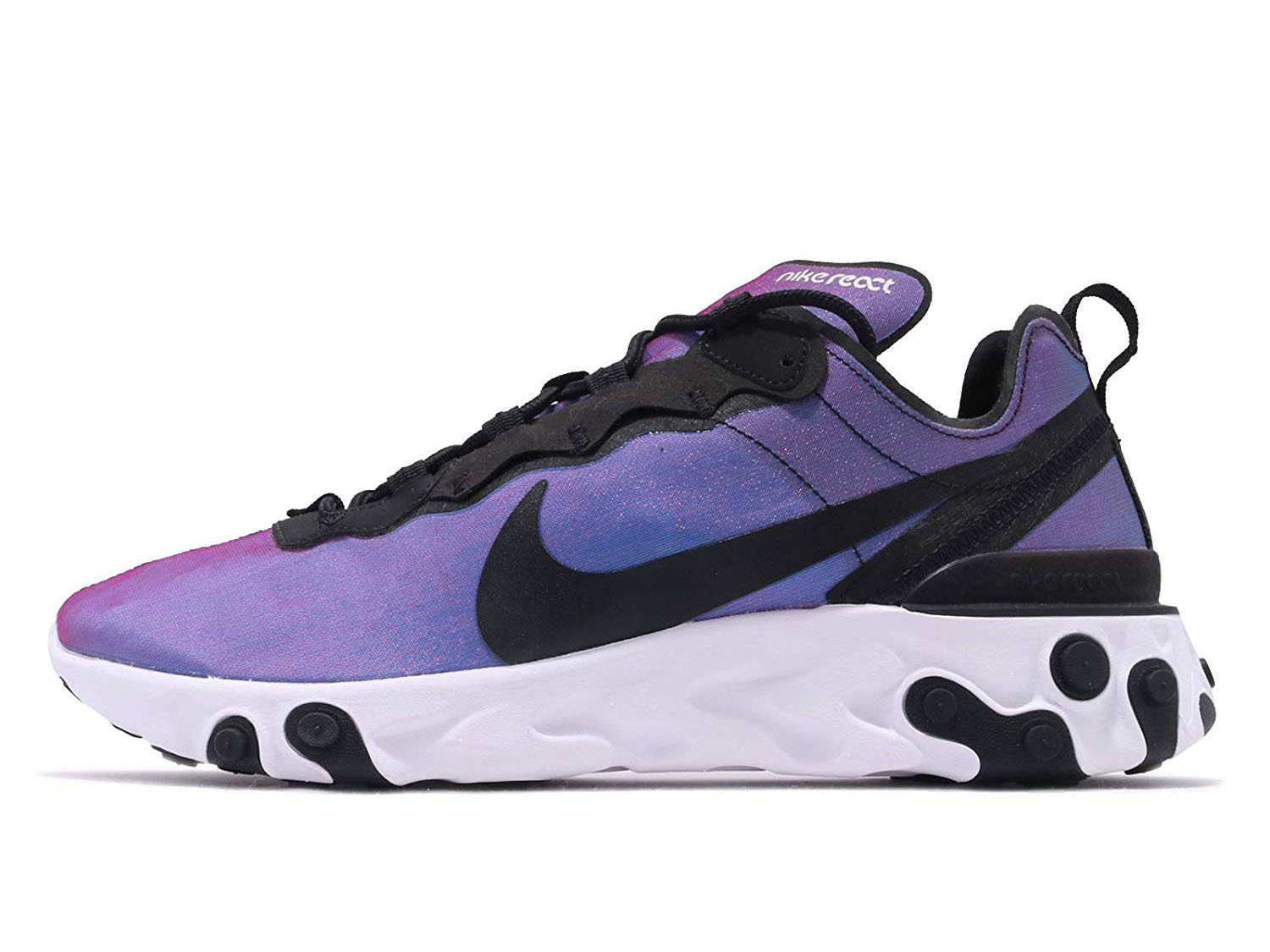 NIKE REACT Element 55 PRM SU19ナイキ リアクト エレメント 55 メンズ ランニング シューズ BLACK/BLACK-LASER FUCHSIA 19-05-24