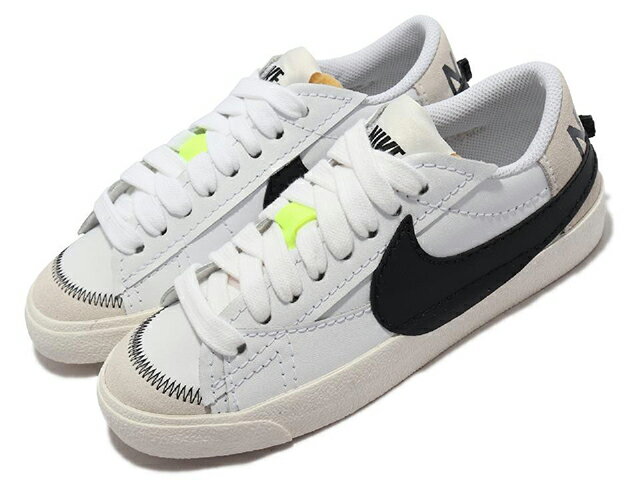 NIKE WMNS BLAZER LOW 77 JUMBO ナイキ ウィメンズ ブレザー ロー 77 ジャンボ 白黒 WHITE BLACK 22-02-T 70 -J