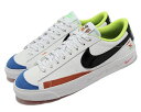 NIKE BLAZER LOW 77 GS ナイキ キッズ、レディースシューズWHITE BLACK BIUE GREEN 22-05-K#70