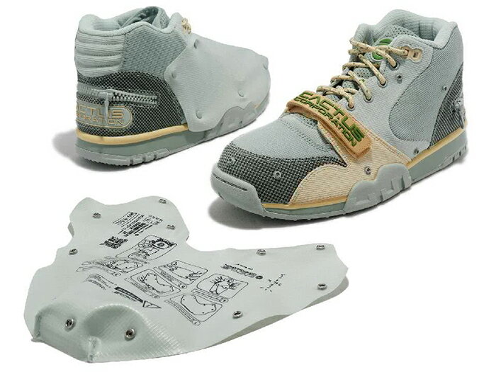 NIKE AIR TRAINER 1/CJナイキ エア トレーナー 1 カクタス ジャック灰オリーブ GREY HAZE/OLIVE AURA-CANVAS