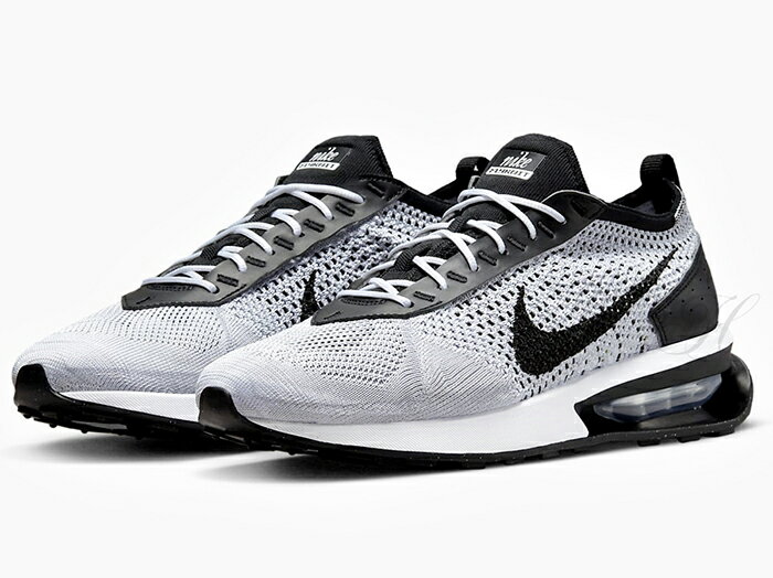 NIKE AIR MAX FLYKNIT RACERナイキ エア マックス フライニット レーサー白黒 WHITE/BLACK WHITE 22-08-S 70