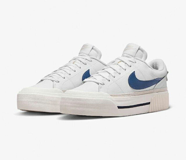 NIKE WMNS COURT LEGACY LIFTナイキ ウィメンズ コート レガシー リフト白青 White/Light Orewood Brown/Sail/Diffused Blue24-01-S 70