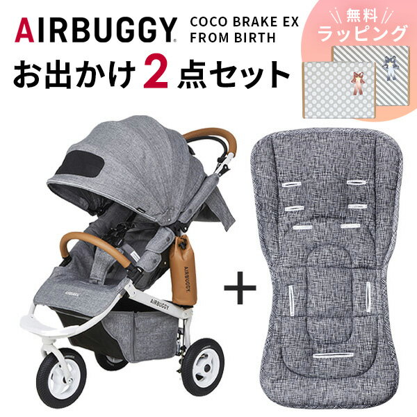 エアバギー ココ AirBuggyエアバギー ココ ブレーキモデル フロムバース / アースグレーストローラーマットSET AirBuggy COCO Brake EX FROMBIRTH【エアバギー ココ ベビーカー 新生児】【A型 B型 バギー】【即納】