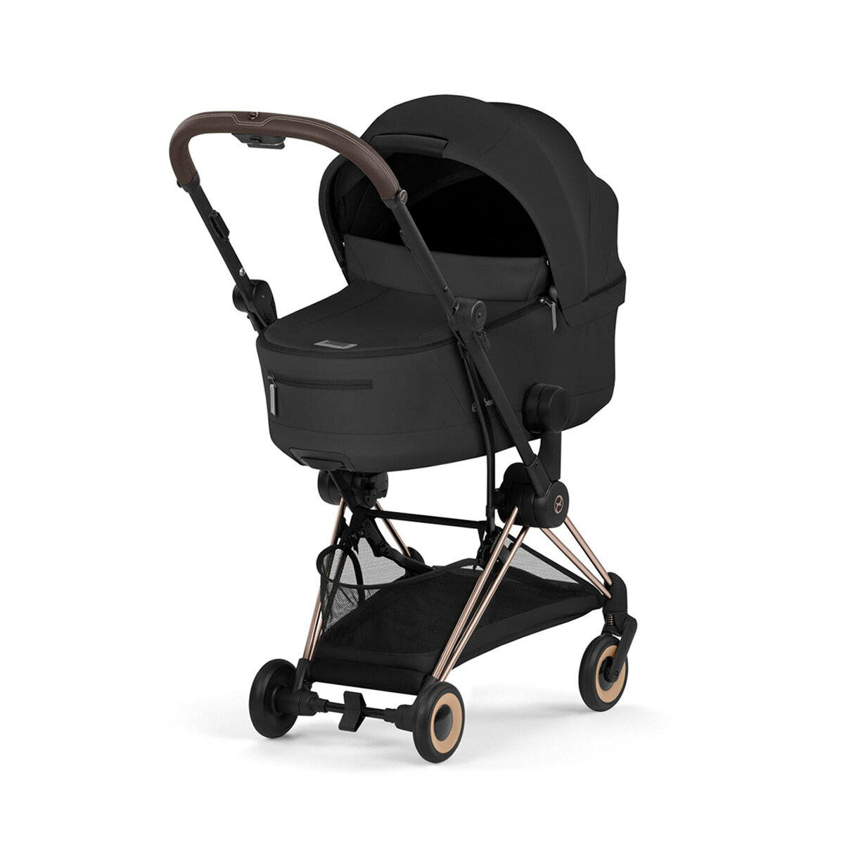 BrilliantBabyブリリアントベビーのサイベックス cybex ミオス コヤ 対応 フォールド キャリーコット / セピアブラック ( ベビー 赤ちゃん 新生児 9kg ベビーカー ストローラー バギー アクセサリー オプション コンパクト 通気性 紫外線対策 旅行 機内持ち込み )【正規販売店】 【送料無料】【即納】｜アングル3