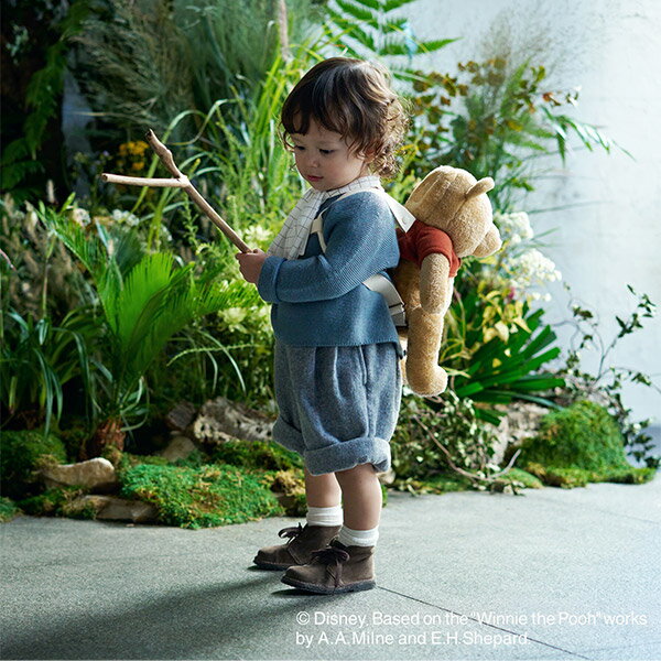 マールマール MARLMARL BFF+ ぬいぐるみ リュック Disney Holiday collection くまの プーさん ( 赤ちゃん ベビー 女の子 男の子 ぬいぐるみ リュック 多機能 バックパック ヘッドガード ディズニー かわいい 出産祝い ギフト プレゼント) 【名入れ刺繍】【即納】のサムネイル