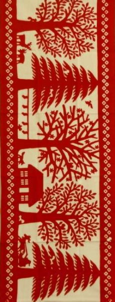 【手ぬぐい 森のクリスマス】【かまわぬ】【注染】クリスマスてぬぐい 手拭い冬柄...