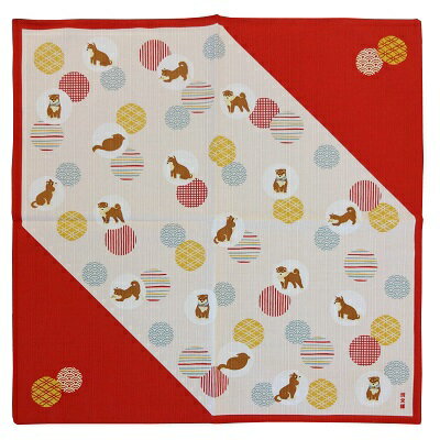 風呂敷 濱文様小布【豆柴と小紋玉】ふろしき 50cm×50cm50センチ風呂敷 犬柄 まめしばお弁当包み 風呂敷 濱文様小布【豆柴と小紋玉】ふろしき 50cm×50cm50センチ風呂敷 犬柄 まめしばお弁当包み