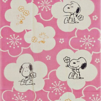 Rakuten - スヌーピーてぬぐい【 梅文様スヌーピー 】手ぬぐい PEANUTS 【かまわぬ】【注染】かまわぬ　スヌーピー　限定柄タペストリー　おしゃれ和柄　梅の花