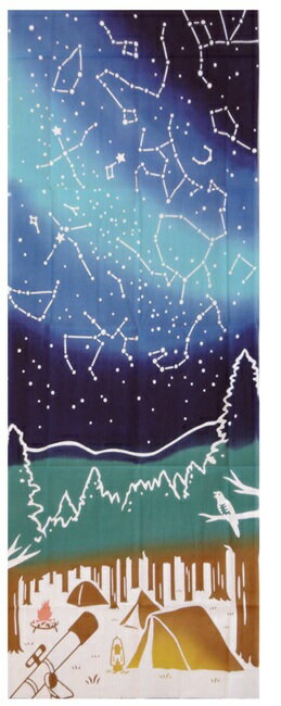 Rakuten - 【絵手ぬぐい 星空キャンプ】【注染】【JIKAN STYLE】夏柄てぬぐい　夜空柄星　星座タペストリー　おしゃれ