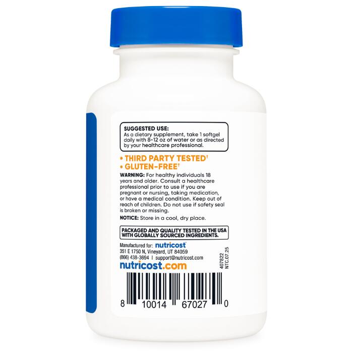 【Nutricost公式】ビオチン (5,000mcg)、150ソフトカプセル、オーガニックヴァージ...