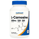 【Nutricost公式】 Lカルノシン 500mg 120粒 - カプセル 非遺伝子組み換え グルテンフリー サプリ サプリメント ニュートリコスト