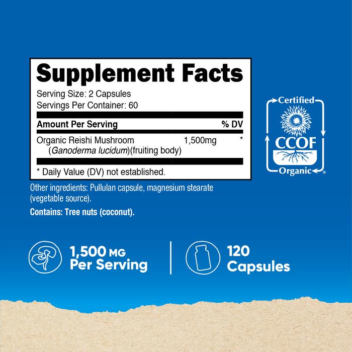 【Nutricost公式】オーガニック霊芝サプリメント 750mg 120粒 - ニュートリコスト ...