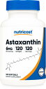 【Nutricost公式】 アスタキサンチン 6mg 120粒 - ソフトカプセル 非遺伝子組み換え グルテンフリーニュートリコスト