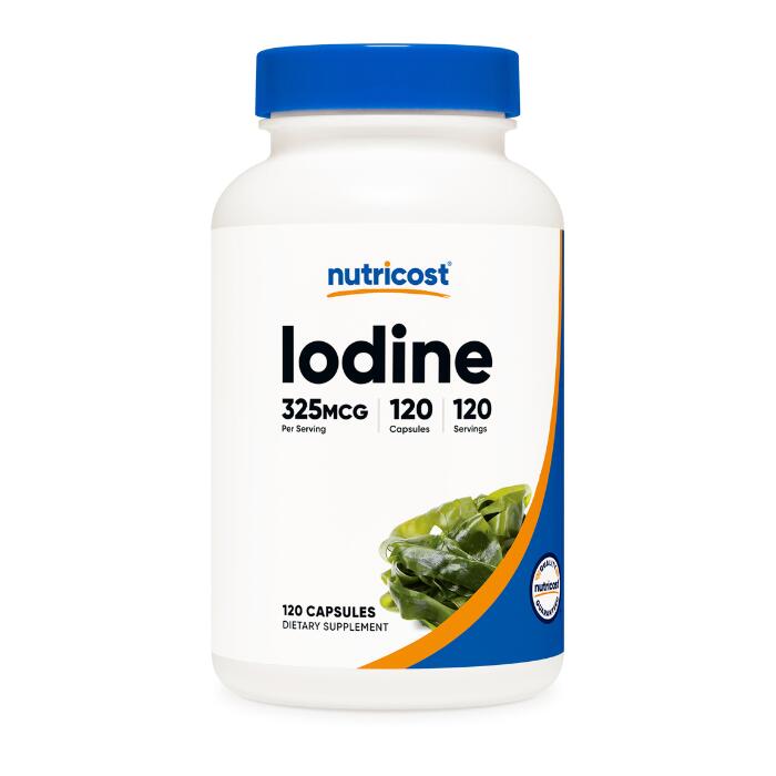【Nutricost公式】ヨウ素 有機海藻由来 325mcg 120カプセル ヨード ベジタリアン対応 非遺伝子組み換え グルテンフリー