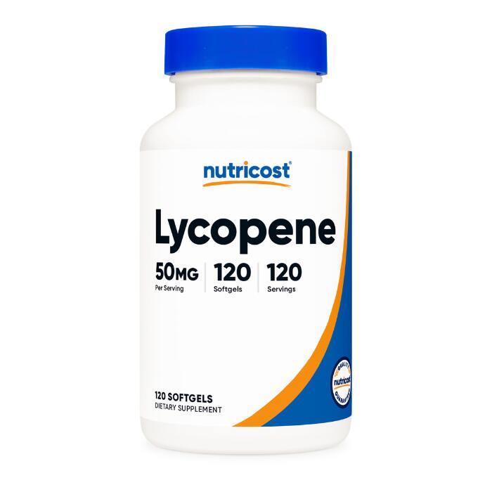 【Nutricost公式】リコピン ソフトジェル (トマト由来リコピン）50mg 120粒- 非遺伝子組み換え、グルテンフリー ニュートリコスト